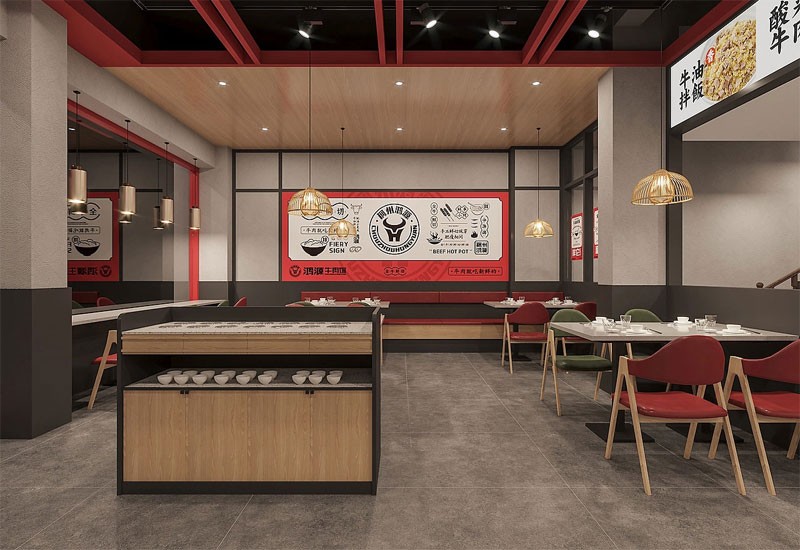 郑州新郑餐饮店装修设计 新郑机场周边餐饮装修